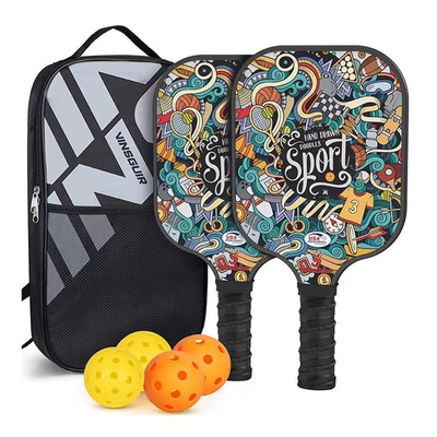 Paddle di pickleball leggere e durevoli in fibra di cartone set di 4 con palle e custodia