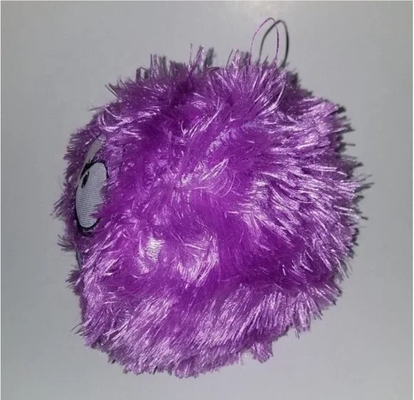 Unisex 6 &quot;Purple Furry Monster Plush Round Ball Stuffed Animal Toy Alien PVC Inner Ball Material