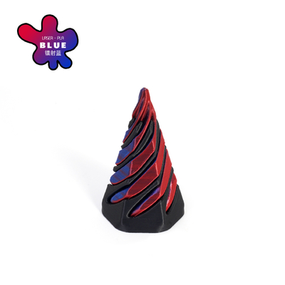 PLA 3D stampato Vortex Thread Illusion Pass Through Pyramid Fidget Toy per bambini e adulti