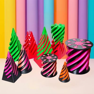 3D stampato giocattolo di plastica di plastica spirale coni piramidale impossibile coni per unisex