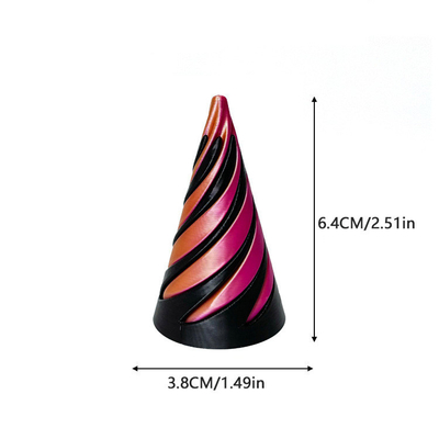 3D stampato giocattolo di plastica di plastica spirale coni piramidale impossibile coni per unisex