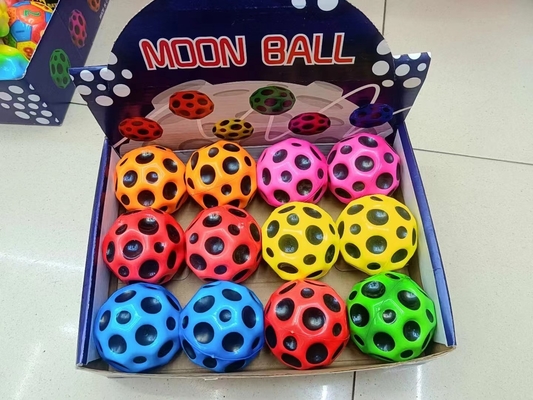 Eco-friendly High Bouncing Moon Shape Anti Relief Ball giocattoli Space Ball per bambini giocare