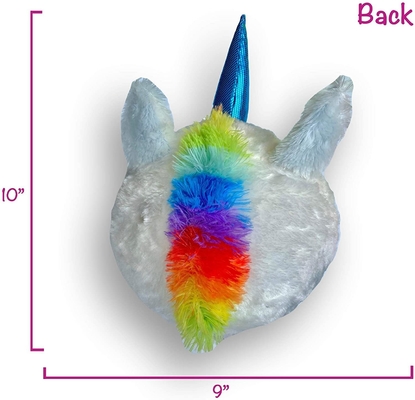 Furry Friendz Plush Unicorn Palla gonfiabile giocattolo bianco 9 pollici per i vostri piccoli