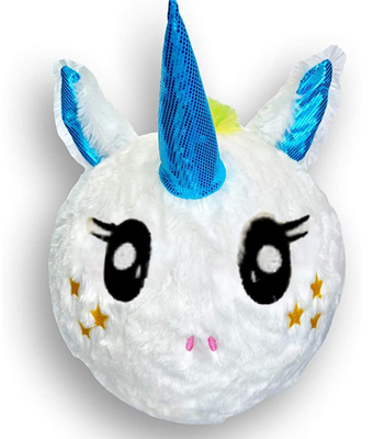 Furry Friendz Plush Unicorn Palla gonfiabile giocattolo bianco 9 pollici per i vostri piccoli