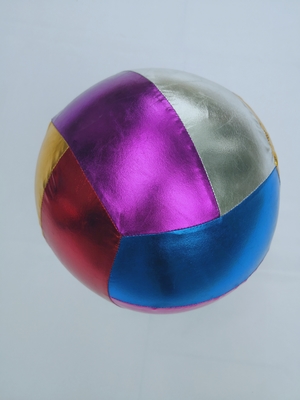 Polyester pelle palla da spiaggia colorato e bello giocattolo gonfiabile con tessuto interno PVC