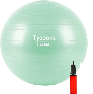 Availalbe OEM 55cm PVC Anti-Burst Gym Esercizio Yoga Ball con pompa d'aria e colorato