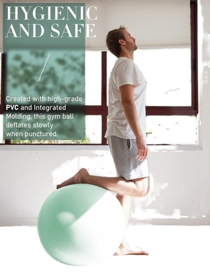 Availalbe OEM 55cm PVC Anti-Burst Gym Esercizio Yoga Ball con pompa d'aria e colorato