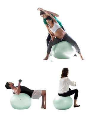 Availalbe OEM 55cm PVC Anti-Burst Gym Esercizio Yoga Ball con pompa d'aria e colorato