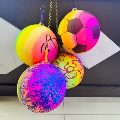 Mercato dei giocattoli 10&quot; Neon Rainbow Ball con chiavi personalizzate LOGO