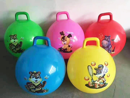 Pallone da saltare per bambini con maniglia di gomma di 18'-24' di diametro e design personalizzato