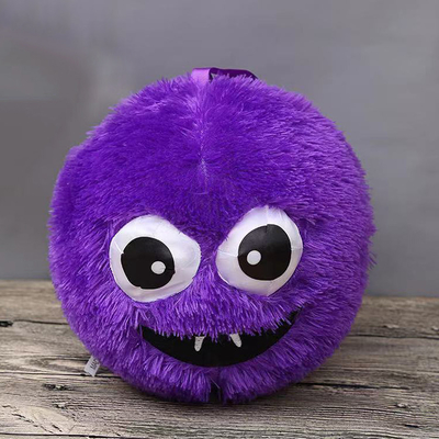 Palla di peluche pelosa 9 pollici faccia pazza stufata piccoli mostri pelosi giocattolo peloso