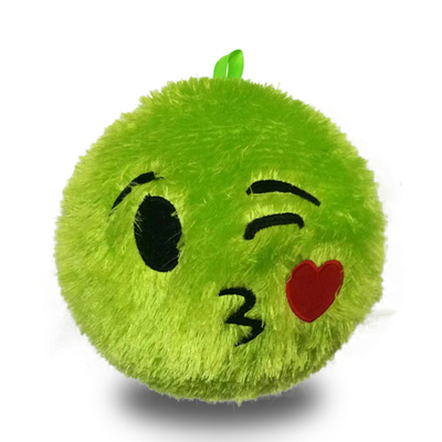 Unisex pelosi volti felici e brutti pelli di peluche palla di giocattolo gonfiabile di tessuto rimbalzante palla in PVC