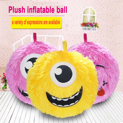 Unisex Plastico gonfiabile sfera pelosa con faccia divertente Intervallo di età 2 a 4 anni