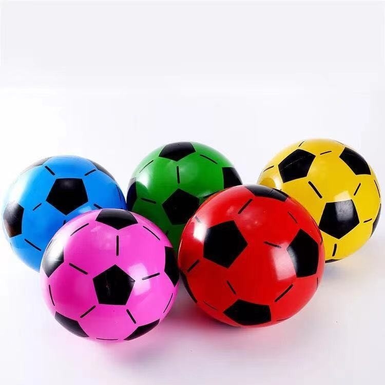 Stampa in rilievo calcio gonfiabile da 8 pollici per bambini sport palla da spiaggia giocattoli da piscina PVC