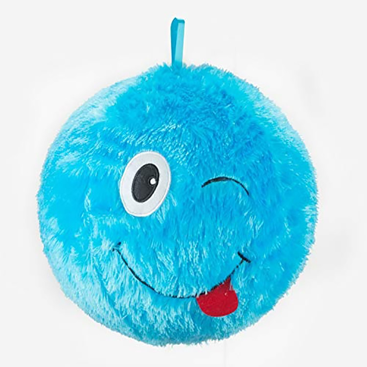 Unisex pelosi volti felici e brutti pelli di peluche palla di giocattolo gonfiabile di tessuto rimbalzante palla in PVC